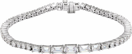 14K White Gold 4 5/8 CTW Lab-Grown Diamond Line 7" Bracelet