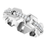 14K White 1/5 CTW Lab-Grown Diamond Band