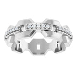 14K White 1/5 CTW Natural Diamond Band