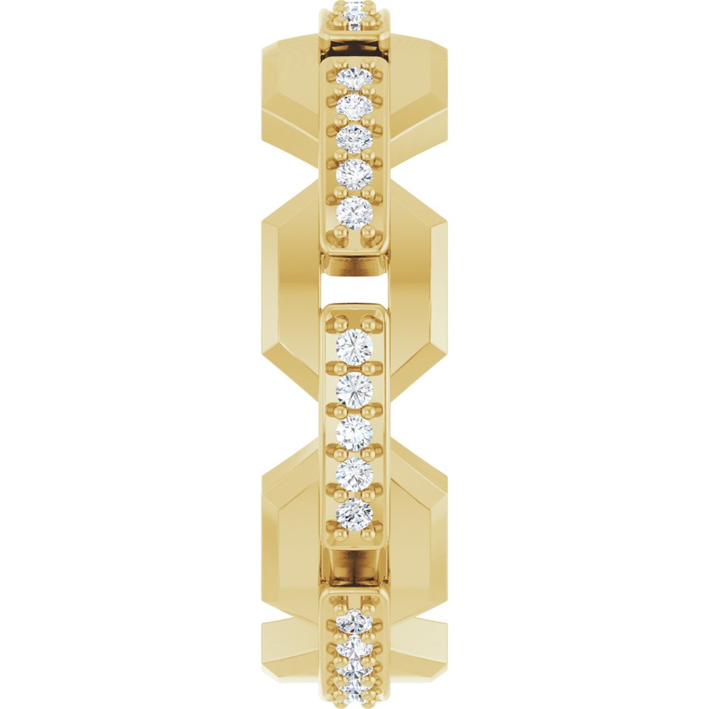 14K Yellow 1/5 CTW Natural Diamond Band