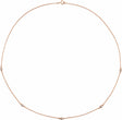 14K Rose 1/4 CTW Natural Diamond 5-Station 18" Necklace
