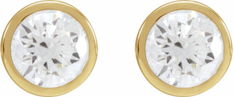 14K Yellow Gold 1 CTW Lab-Grown Diamond Cocktail-Style Earrings