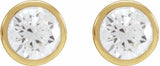 14K Yellow Gold 1 CTW Lab-Grown Diamond Cocktail-Style Earrings
