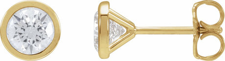 14K Yellow Gold 1 CTW Lab-Grown Diamond Cocktail-Style Earrings