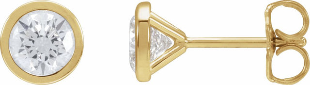 14K Yellow Gold 1 CTW Lab-Grown Diamond Cocktail-Style Earrings