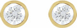 14K Yellow 1 1/2 CTW Lab-Grown Diamond Cocktail-Style Earrings