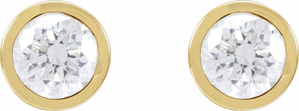 14K Yellow Gold 1 1/2 CTW Lab-Grown Diamond Cocktail-Style Earrings