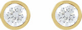 14K Yellow Gold 1 1/2 CTW Lab-Grown Diamond Cocktail-Style Earrings