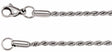 Stainless Steel 2.4 mm Rope 24" Chain