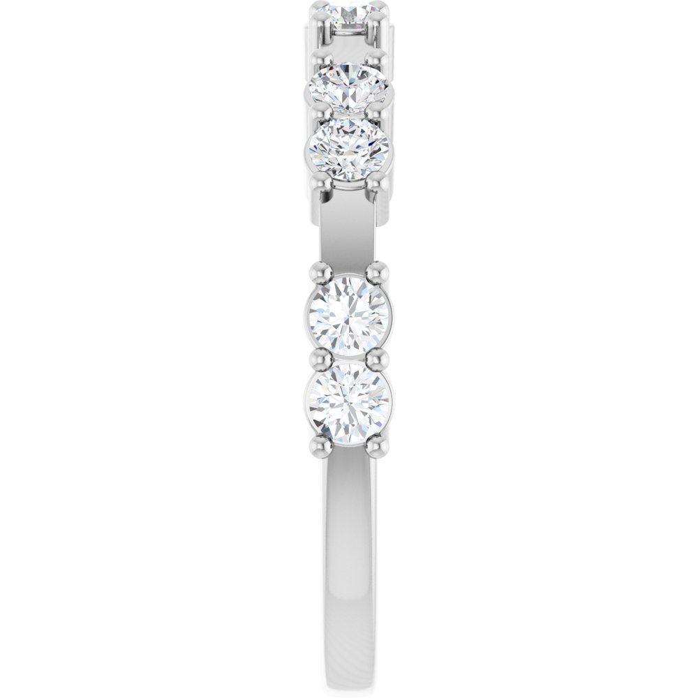 14K White 5/8 CTW Lab-Grown Diamond Anniversary Band