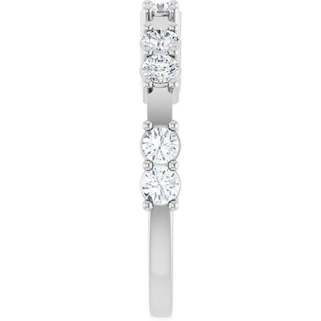 14K White 5/8 CTW Lab-Grown Diamond Anniversary Band