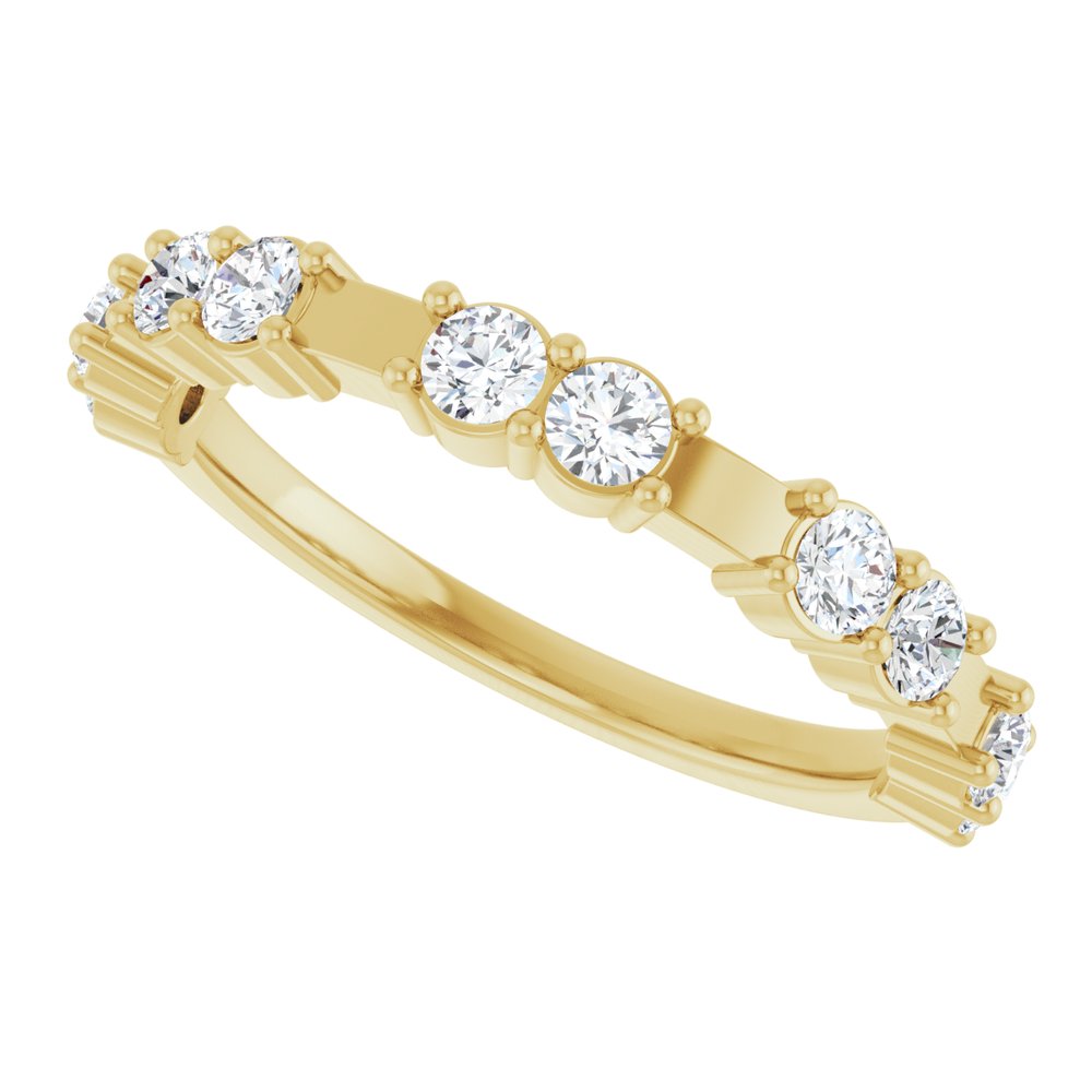 14K Yellow 5/8 CTW Lab-Grown Diamond Anniversary Band