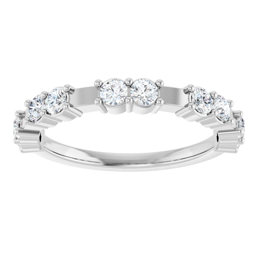 14K White 5/8 CTW Lab-Grown Diamond Anniversary Band