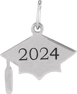 Sterling Silver Engravable Graduation Cap Pendant