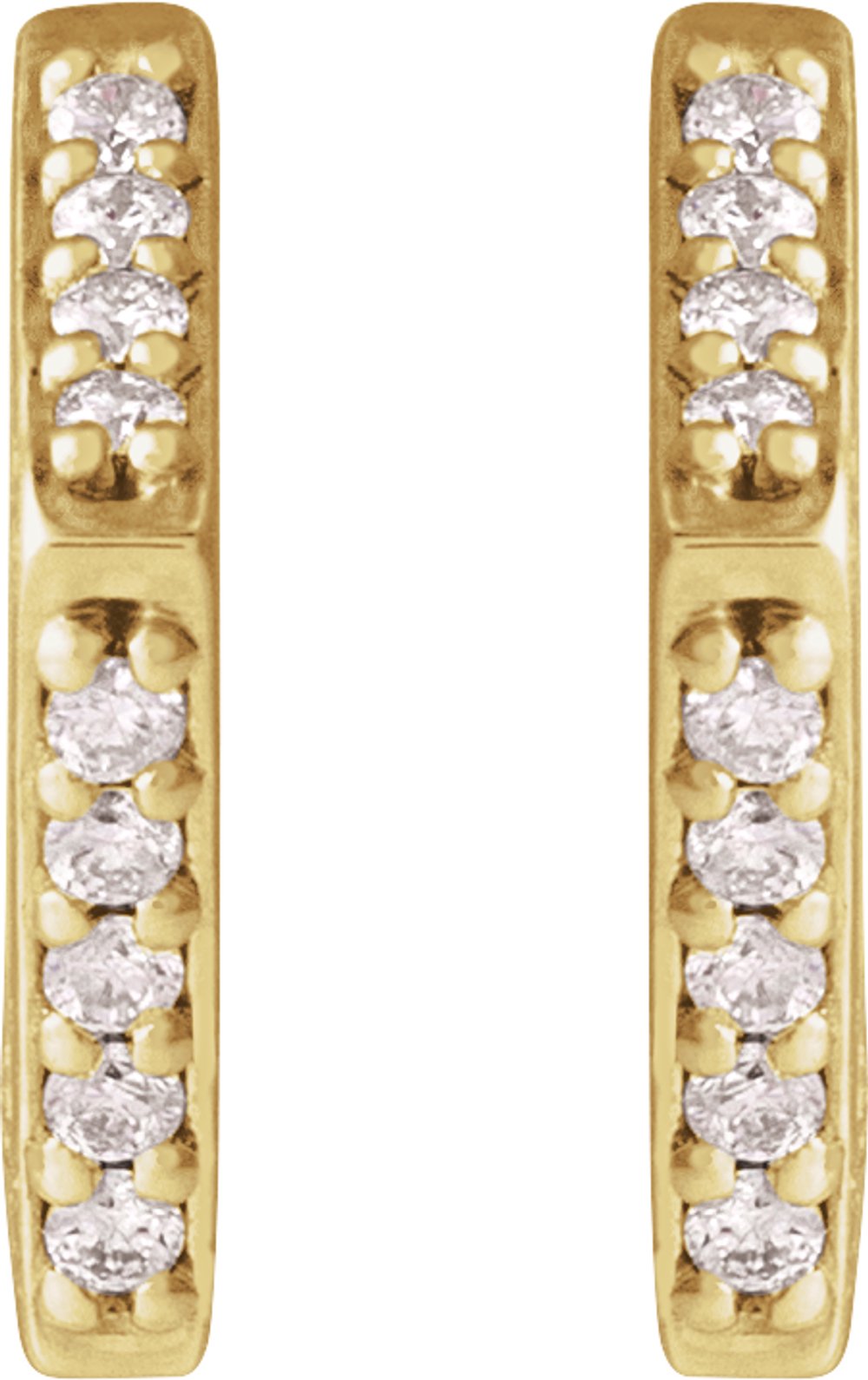 14K Yellow Gold .07 CTW Natural Diamond Geometric Earrings