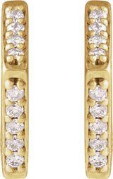14K Yellow Gold .07 CTW Natural Diamond Geometric Earrings