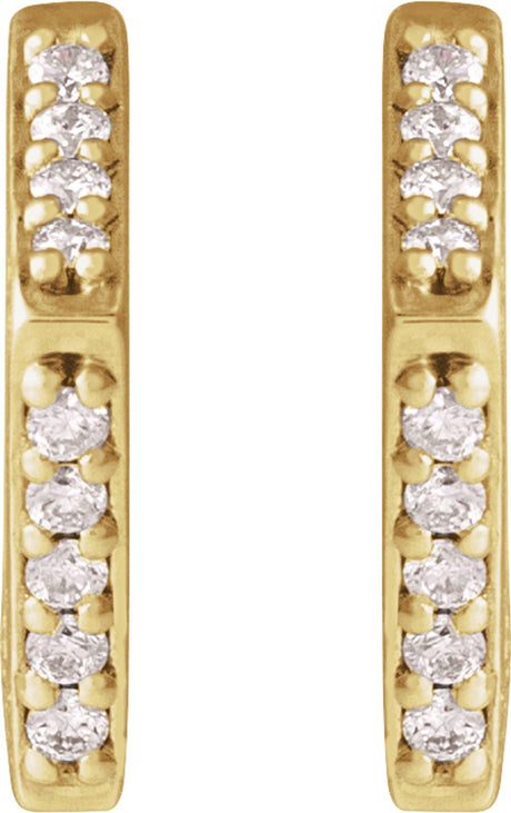 14K Yellow Gold .07 CTW Natural Diamond Geometric Earrings
