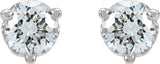 14K White 1/3 CT Lab-Grown Diamond Scroll Earrings