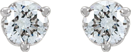 14K White 1/3 CT Lab-Grown Diamond Scroll Earrings