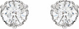 14K White 1/5 CTW Lab-Grown Diamond Vintage-Inspired Earrings