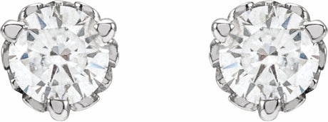 14K White 1/5 CTW Lab-Grown Diamond Vintage-Inspired Earrings