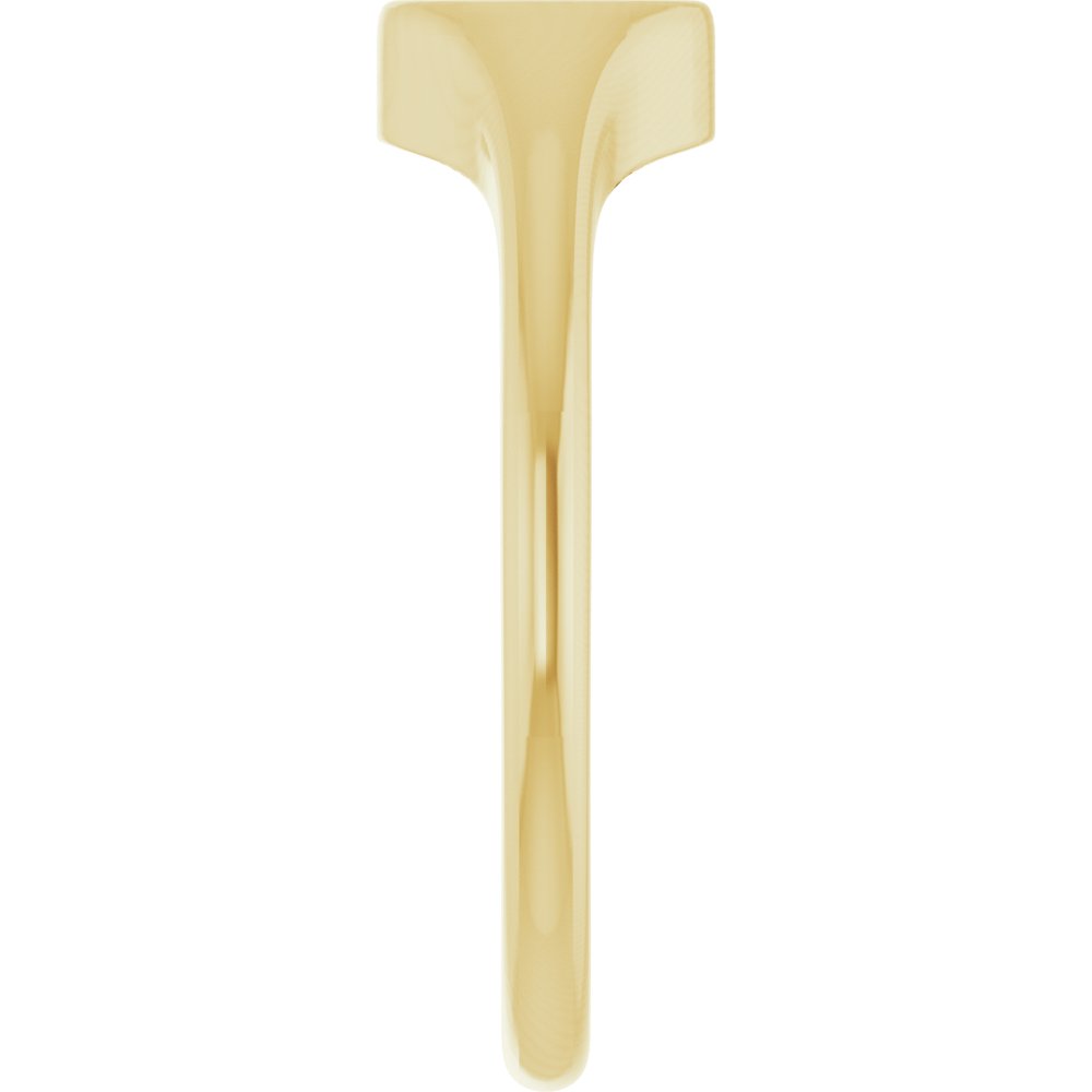 14K Yellow/White Engravable Round Signet Ring
