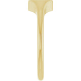14K Yellow/White Engravable Round Signet Ring