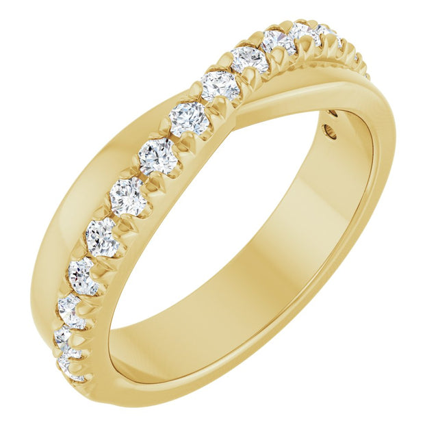 14K Yellow Gold 1/2 CTW Lab-Grown Diamond Anniversary Band