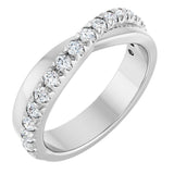 14K White 1/2 CTW Natural Diamond Anniversary Band