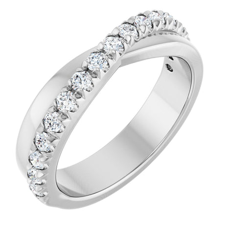 14K White 1/2 CTW Natural Diamond Anniversary Band
