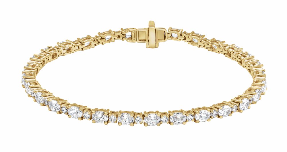 14K Yellow 5 1/2 CTW Lab-Grown Diamond Line 7" Bracelet