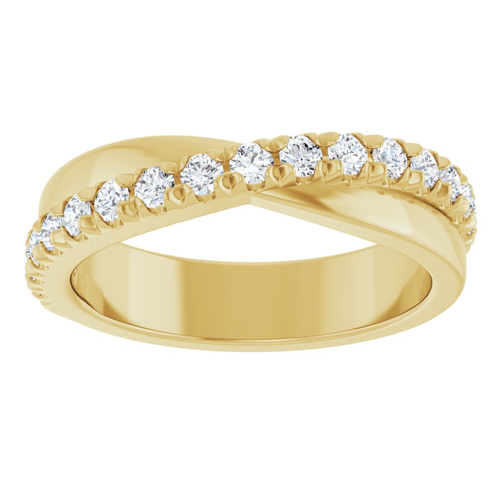 14K Yellow 1/2 CTW Natural Diamond Anniversary Band