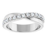 14K White 1/2 CTW Natural Diamond Anniversary Band