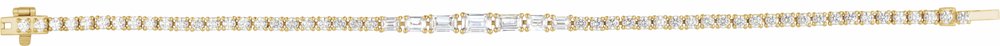 14K Yellow 4 5/8 CTW Lab-Grown Diamond Line 7" Bracelet