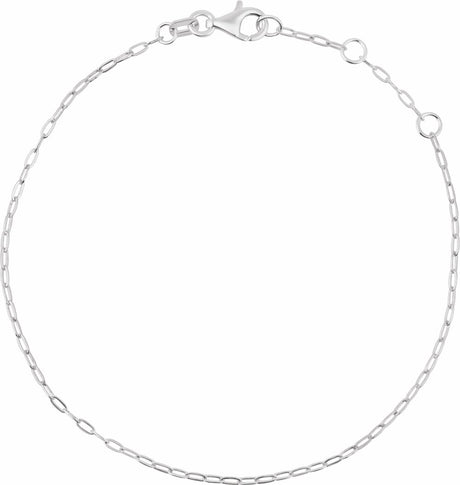 Sterling Silver 1.25 mm Paperclip-Style 6 1/2-7 1/2" Chain