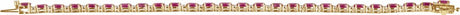 14K Yellow Gold Lab-Grown Ruby & 5/8 CTW Lab-Grown Diamond Line 7" Bracelet