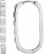 14K White Gold 1/6 CTW Natural Diamond 19.5 mm Hoop Earrings