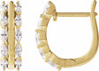 14K Yellow Gold 5/8 CTW Natural Diamond Hinged 15 mm Hoop Earrings