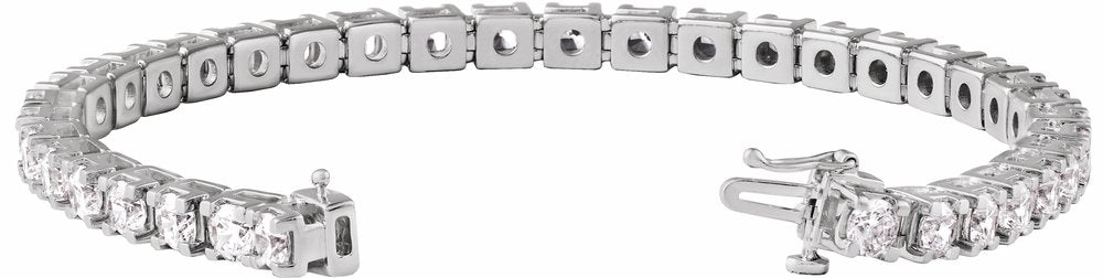 14K White 9 CTW Lab-Grown Diamond Line 7 1/4" Bracelet