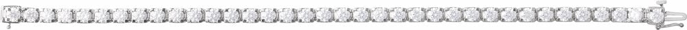 14K White 9 CTW Lab-Grown Diamond Link 7 1/4" Bracelet