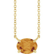 14K Yellow Gold Natural Citrine 18" Necklace