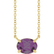 14K Yellow Gold Lab-Grown Alexandrite 18" Necklace