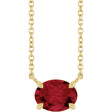 14K Yellow Lab-Grown Ruby 18" Necklace