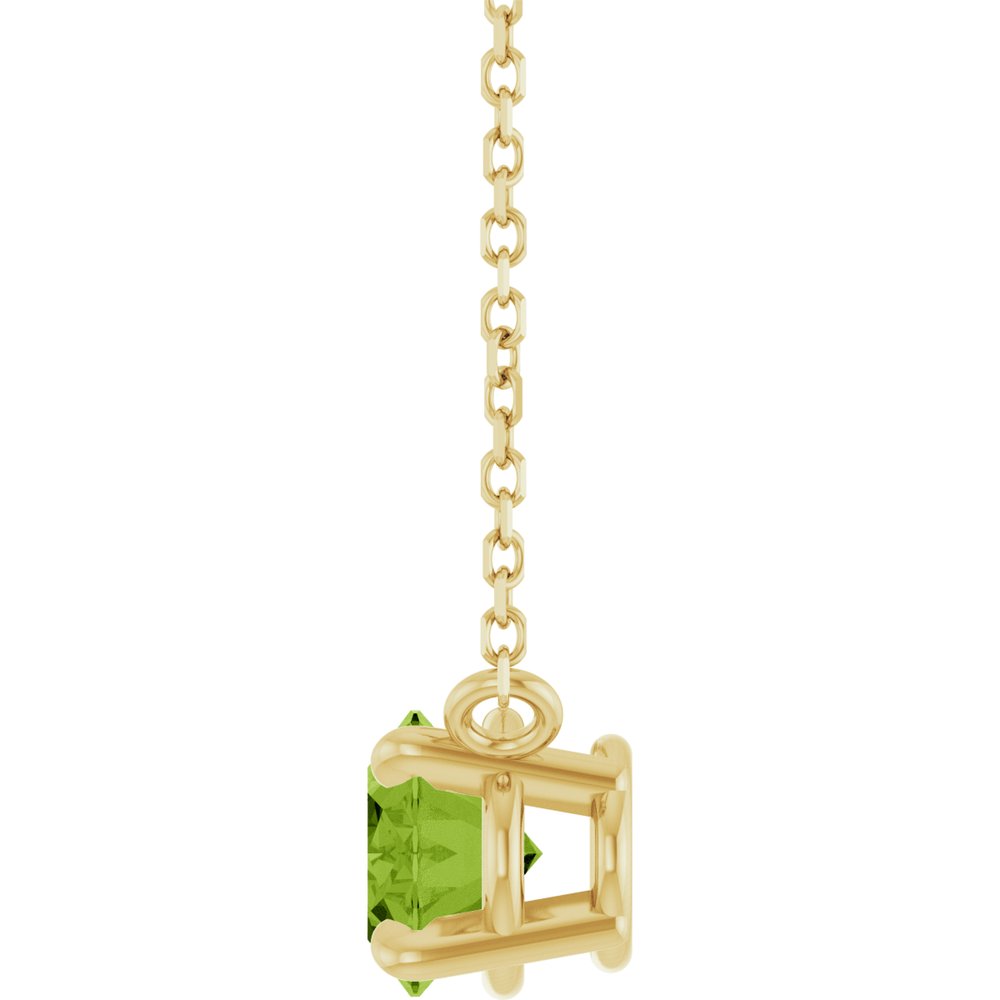 14K Yellow Gold Natural Peridot 18" Necklace