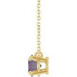 14K Yellow Gold Lab-Grown Alexandrite 18" Necklace