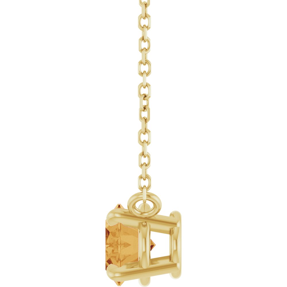 14K Yellow Gold Natural Citrine 18" Necklace
