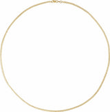 14K Yellow Gold 1.95 mm Curb 18" Chain