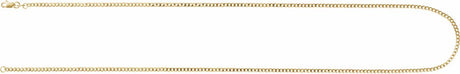 14K Yellow Gold 1.95 mm Curb 20" Chain