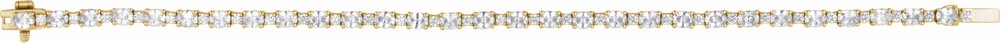 14K Yellow Gold 5 1/2 CTW Lab-Grown Diamond Line 7" Bracelet