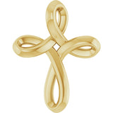 14K Yellow Gold Freeform Cross Pendant